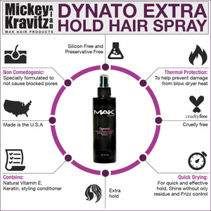 Dynato Extra Hold Hair Spray - MAK Hair Products from Mickey Alan Kravitz