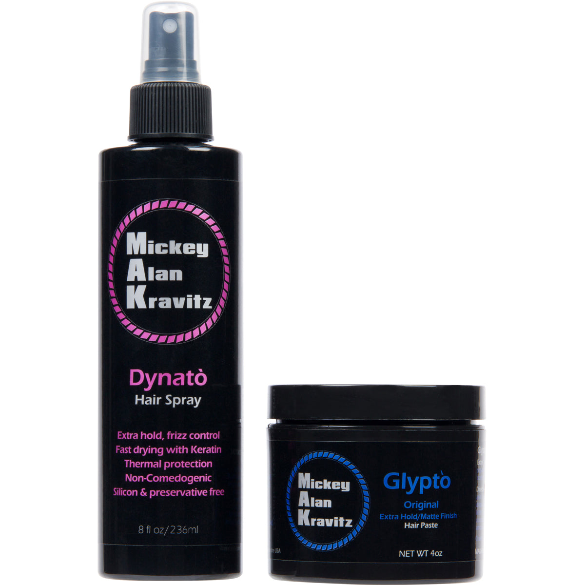 Aanvulling Blaze titel Glypto Original hair paste & Dynato hair spray pack – Mickey Alan Kravitz